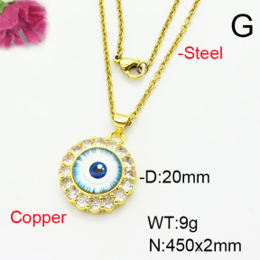 Fashion Copper Necklace  F6N404234baka-L002