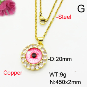 Fashion Copper Necklace  F6N404235baka-L002