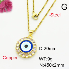 Fashion Copper Necklace  F6N404236baka-L002