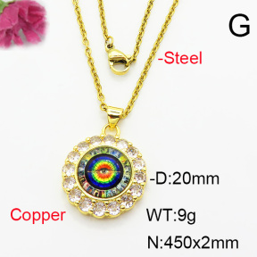 Fashion Copper Necklace  F6N404237baka-L002
