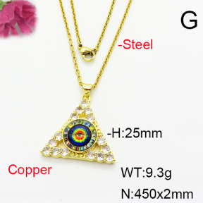 Fashion Copper Necklace  F6N404238baka-L002
