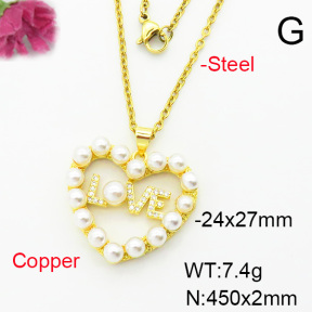 Fashion Copper Necklace  F6N404254aakl-L002