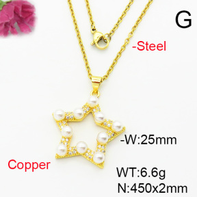 Fashion Copper Necklace  F6N404255aakl-L002