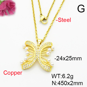 Fashion Copper Necklace  F6N404256aakl-L002