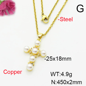 Fashion Copper Necklace  F6N404257aajl-L002