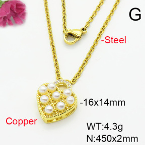 Fashion Copper Necklace  F6N404258avja-L002