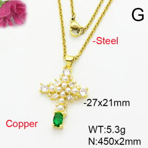 Fashion Copper Necklace  F6N404259aakl-L002