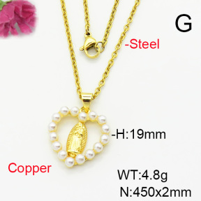 Fashion Copper Necklace  F6N404261aajl-L002