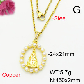 Fashion Copper Necklace  F6N404262aajl-L002