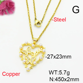 Fashion Copper Necklace  F6N404263baka-L002
