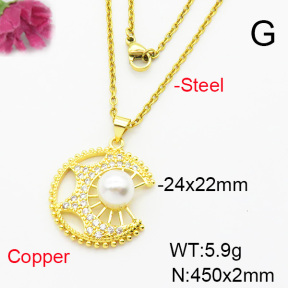 Fashion Copper Necklace  F6N404265aajl-L002