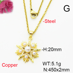 Fashion Copper Necklace  F6N404266baka-L002