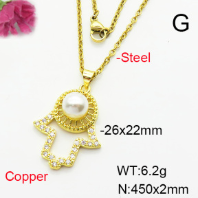 Fashion Copper Necklace  F6N404267aajl-L002