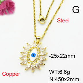 Fashion Copper Necklace  F6N404270ablb-L002