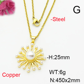 Fashion Copper Necklace  F6N404272aakl-L002