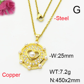Fashion Copper Necklace  F6N404273baka-L002