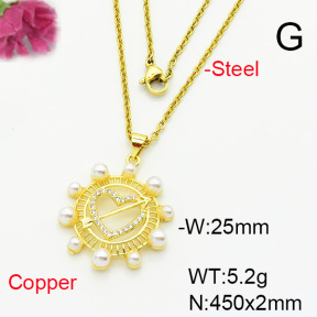 Fashion Copper Necklace  F6N404274baka-L002