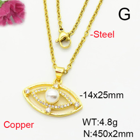 Fashion Copper Necklace  F6N404277baka-L002