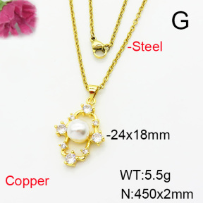 Fashion Copper Necklace  F6N404278aajl-L002
