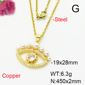 Fashion Copper Necklace  F6N404279aakl-L002