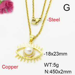 Fashion Copper Necklace  F6N404283aajl-L002