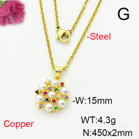 Fashion Copper Necklace  F6N404284aajl-L002