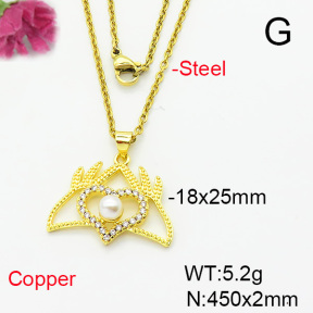Fashion Copper Necklace  F6N404285aajl-L002