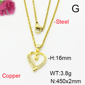 Fashion Copper Necklace  F6N404289vail-L002