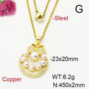 Fashion Copper Necklace  F6N404291baka-L002