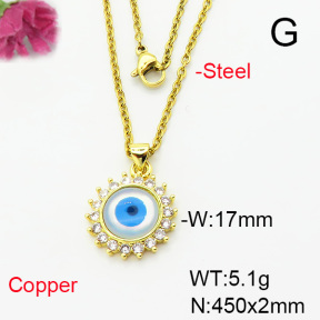 Fashion Copper Necklace  F6N404292aakl-L002