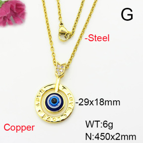 Fashion Copper Necklace  F6N404294aajl-L002