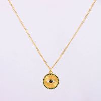 Stainless Steel Necklace Czech Stones,Handmade Polished Round PVD Vacuum Plating Gold WT:7.1g P:18mm  N:2x400mm+50mm(T) GEN000920bhia-066
