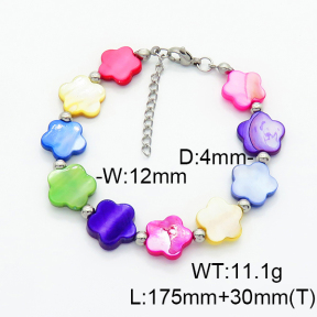 Stainless Steel Bracelet  Freshwater Shell  6B3001821bbov-908