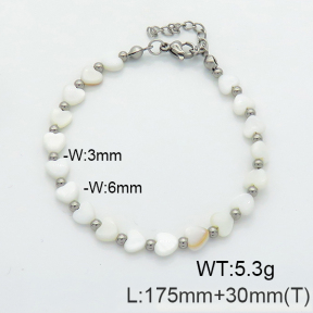Stainless Steel Bracelet  Freshwater Shell  6B3001843bhva-908