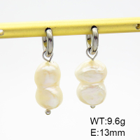 Stainless Steel Earrings  Cultured Freshwater Pearls  6E3002426bhia-908