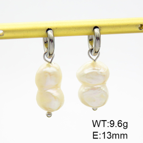 Stainless Steel Earrings  Cultured Freshwater Pearls  6E3002426bhia-908