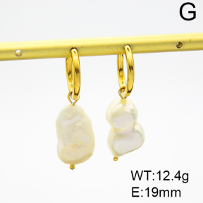 Stainless Steel Earrings  Cultured Freshwater Pearls  6E3002427ahjb-908