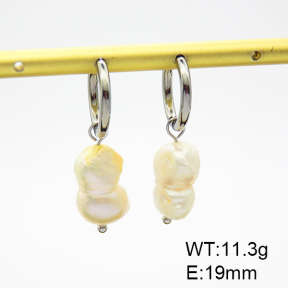 Stainless Steel Earrings  Cultured Freshwater Pearls  6E3002428bhia-908