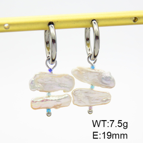 Stainless Steel Earrings  Cultured Freshwater Pearls & Glass Beads  6E3002430ahlv-908
