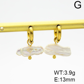 Stainless Steel Earrings  Cultured Freshwater Pearls  6E3002431bhia-908