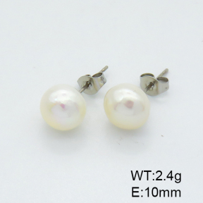 Stainless Steel Earrings  Cultured Freshwater Pearls  6E3002435bbml-908
