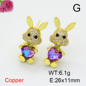 Fashion Copper Earrings  F6E403859vbnb-G030