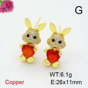 Fashion Copper Earrings  F6E403865vbnb-G030