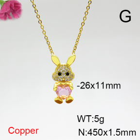 Fashion Copper Necklace  F6N404301aajl-G030