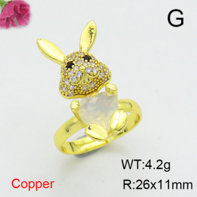 Fashion Copper Ring  F6R401123ablb-G030