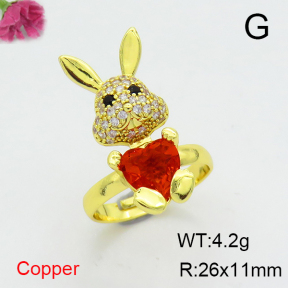 Fashion Copper Ring  F6R401125ablb-G030