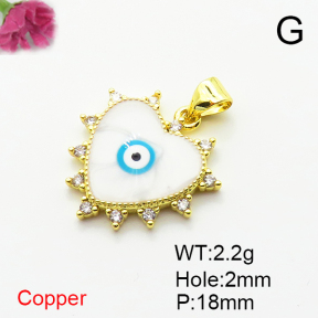 Fashion Copper Pendant  Micro Pave Cubic Zirconia & Enamel  XFPC06856avja-L002