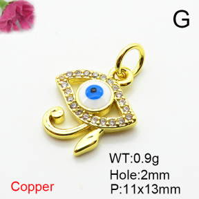 Fashion Copper Pendant  Micro Pave Cubic Zirconia & Enamel  XFPC06898vaia-L002