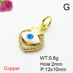 Fashion Copper Pendant  Micro Pave Cubic Zirconia & Enamel  XFPC06901vaia-L002