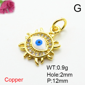 Fashion Copper Pendant  Micro Pave Cubic Zirconia & Enamel  XFPC06904vaia-L002